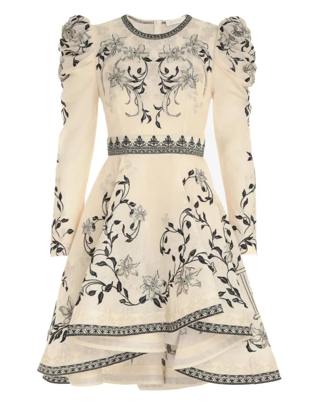 ZIMMERMANN Lyrical Embroidery Mini Dress-Women Dresses