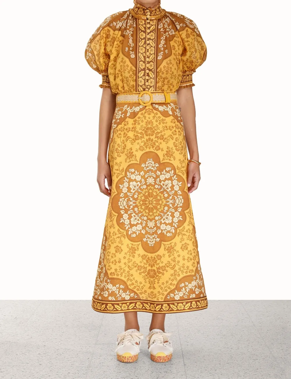 ZIMMERMANN Raie Short Sleeve Blouse-Women Clothing