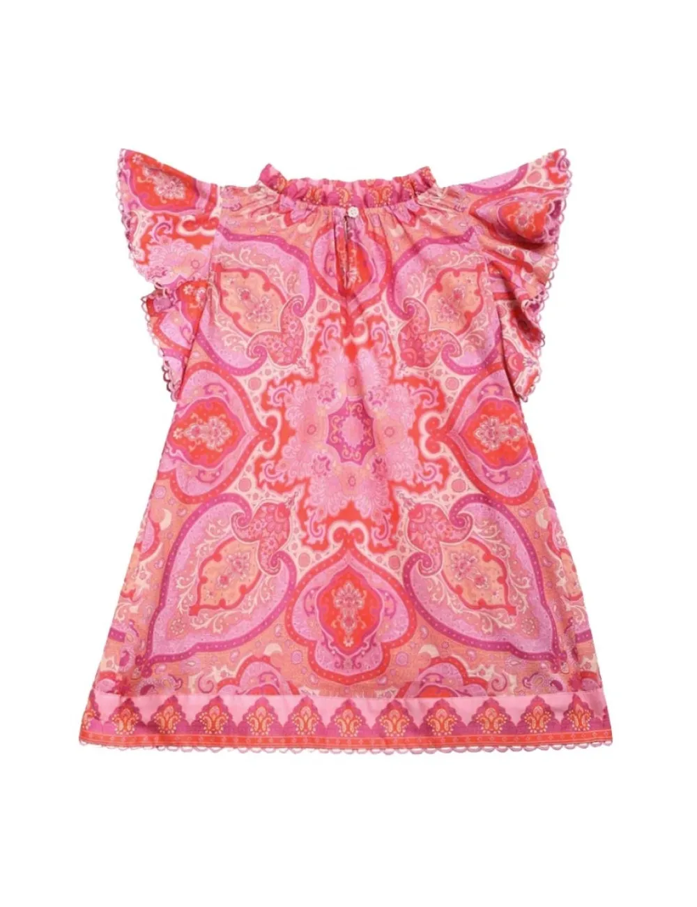 ZIMMERMANN Halcyon Flounce Sleeve Dress-Women Clothing