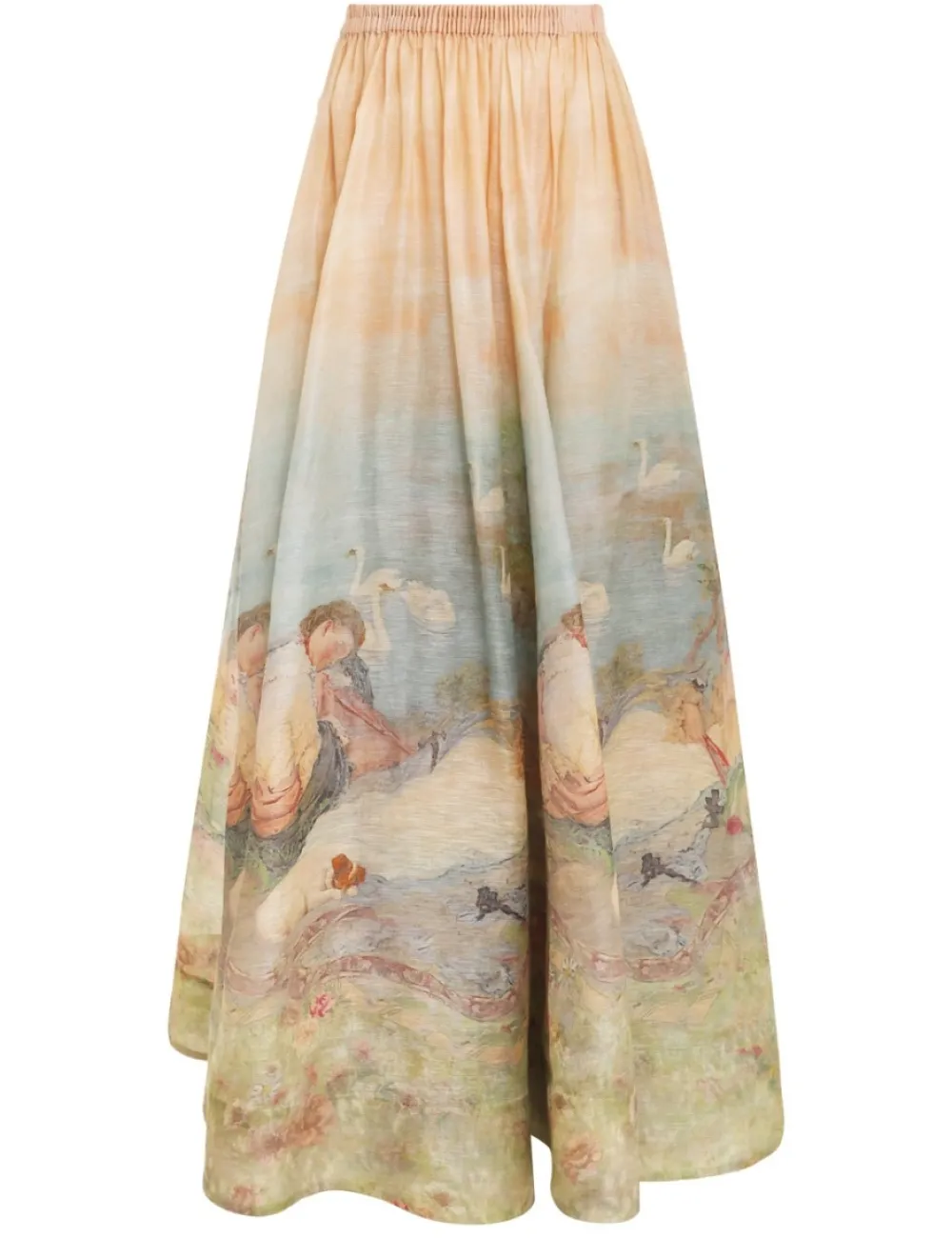 ZIMMERMANN Luminosity Ruched Maxi Skirt-Women Luminosity