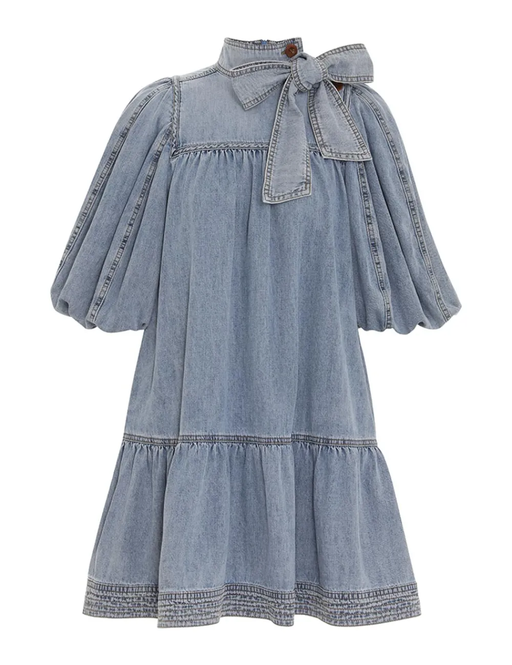 ZIMMERMANN Alight Smock Dress-Women Denim