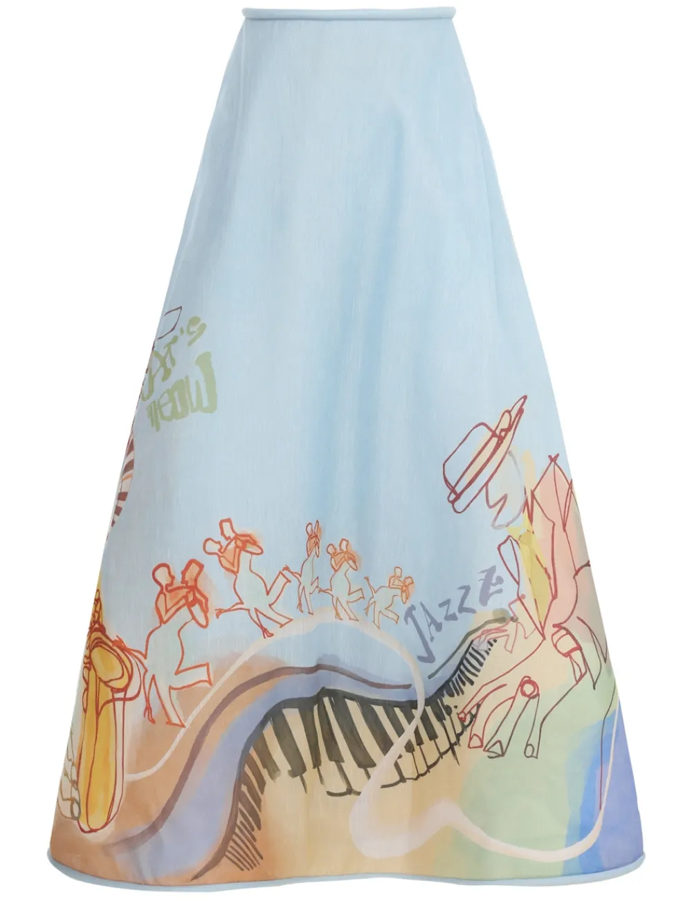 ZIMMERMANN Matchmaker Poster Flare Skirt-Women Clothing