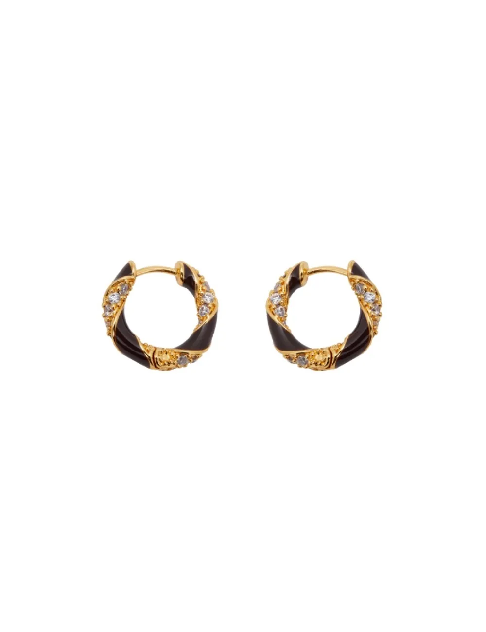 ZIMMERMANN Candy Stripe Pave Hoops-Women Accessories