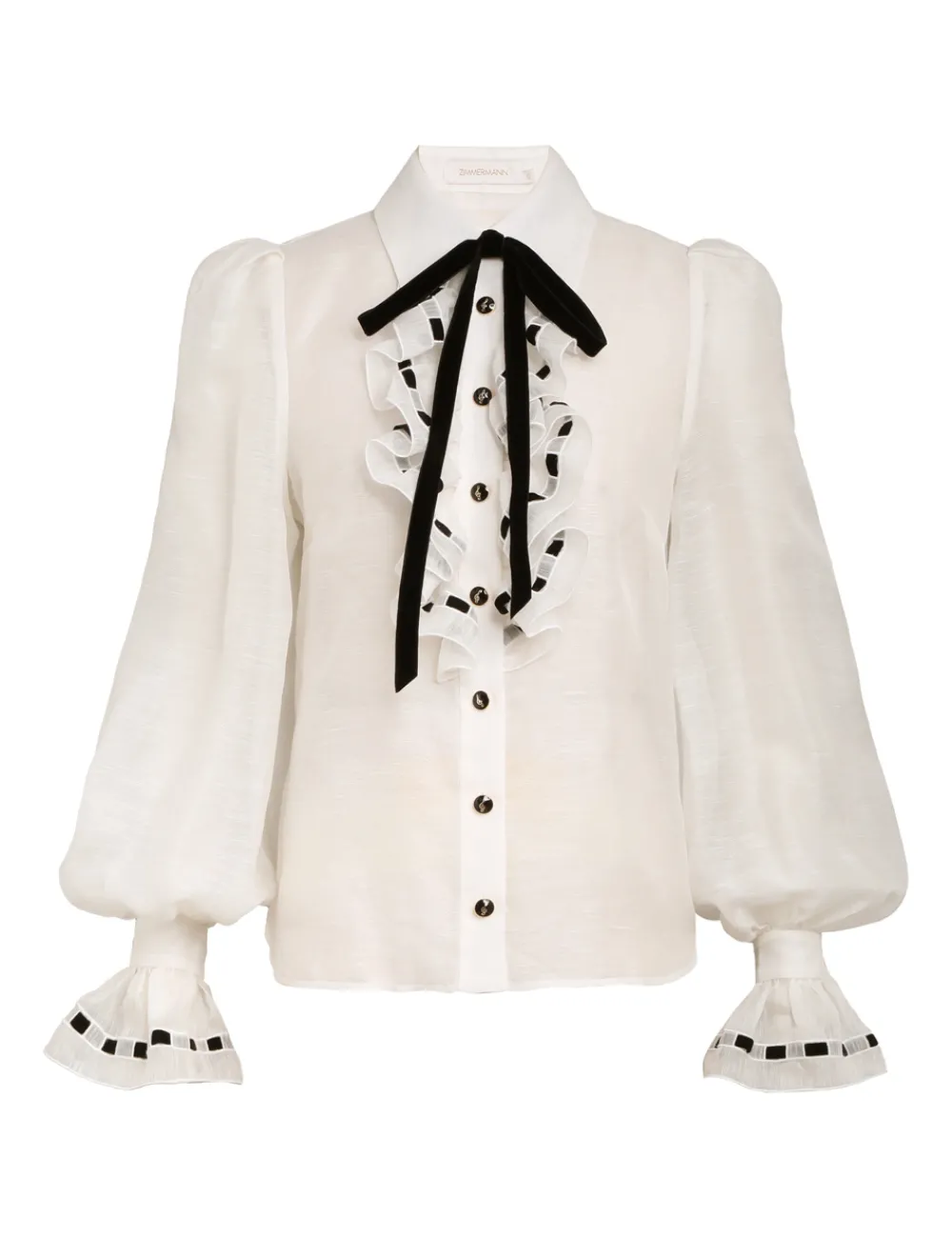 ZIMMERMANN Matchmaker Tuxedo Body Shirt-Women Tops