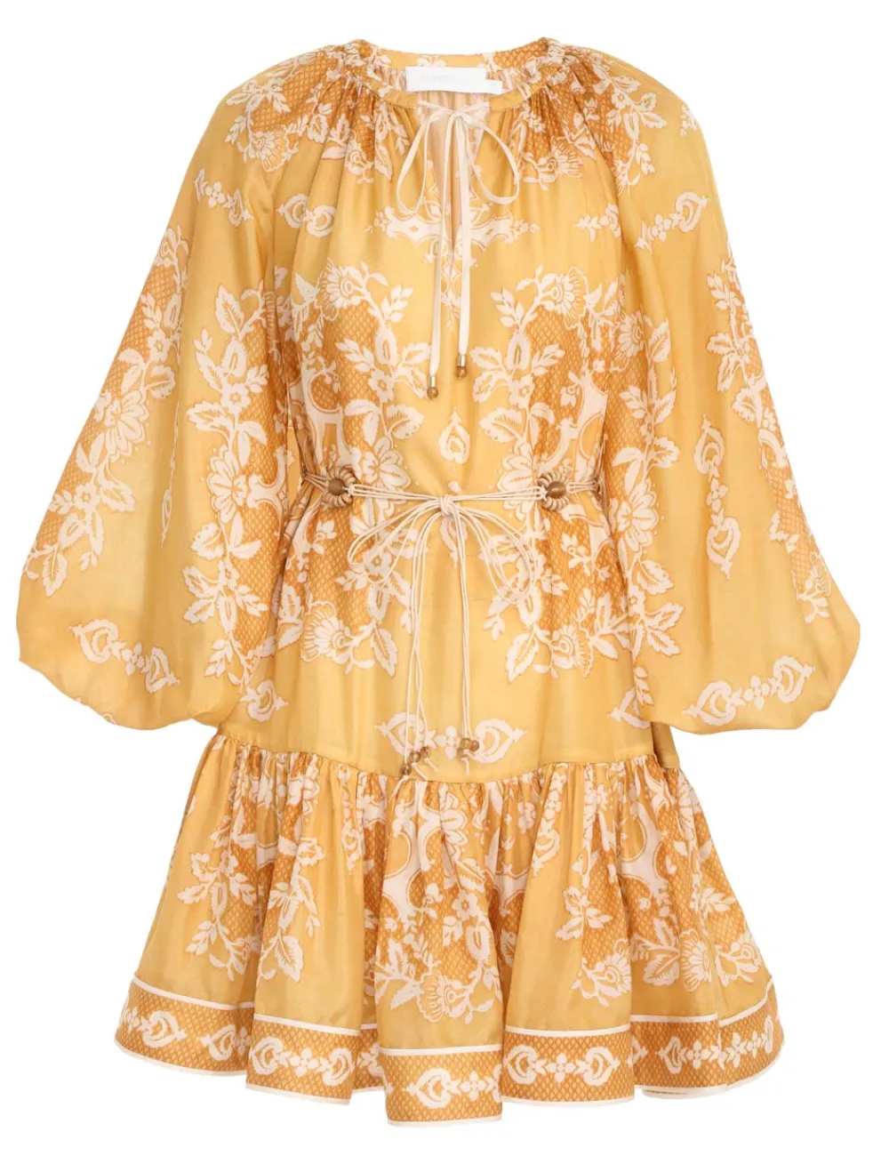 ZIMMERMANN Raie Tiered Billow Mini Dress-Women Dresses & Coverups
