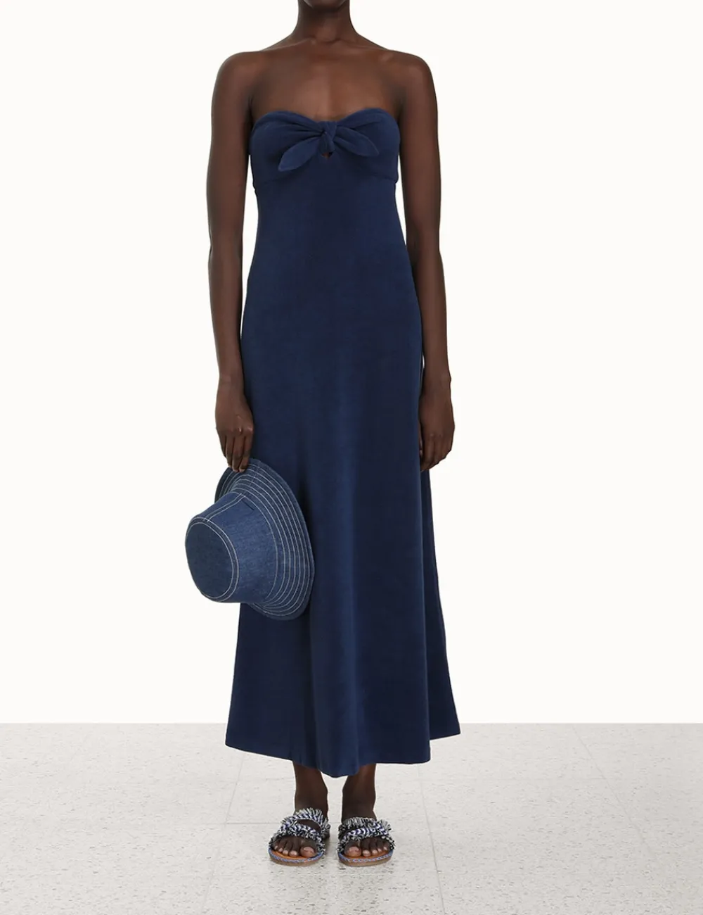 ZIMMERMANN Devi Towelling Column Dress-Women Dresses & Coverups