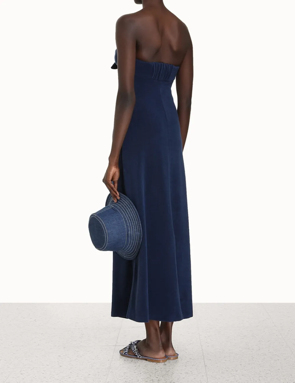 ZIMMERMANN Devi Towelling Column Dress-Women Dresses & Coverups