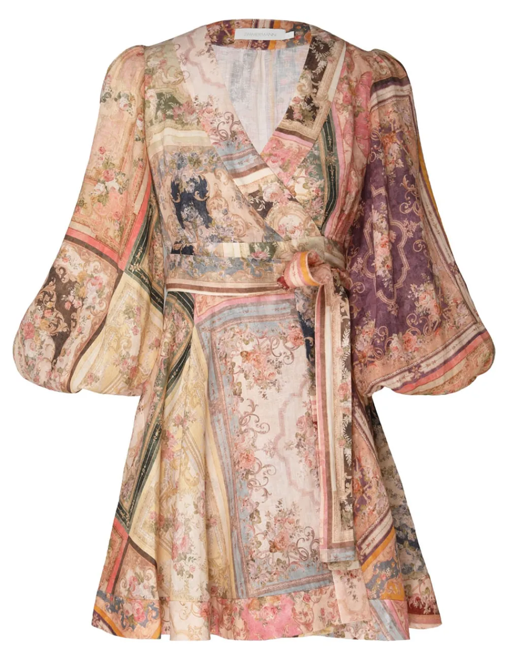 ZIMMERMANN August Wrap Mini Dress-Women Dresses & Coverups