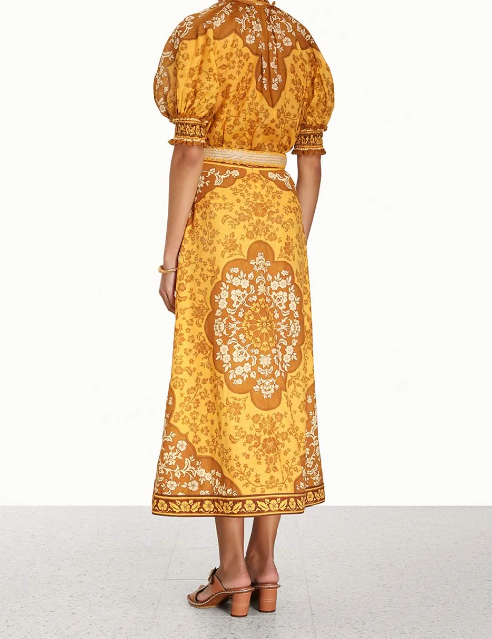 ZIMMERMANN Raie Column Skirt-Women Skirts