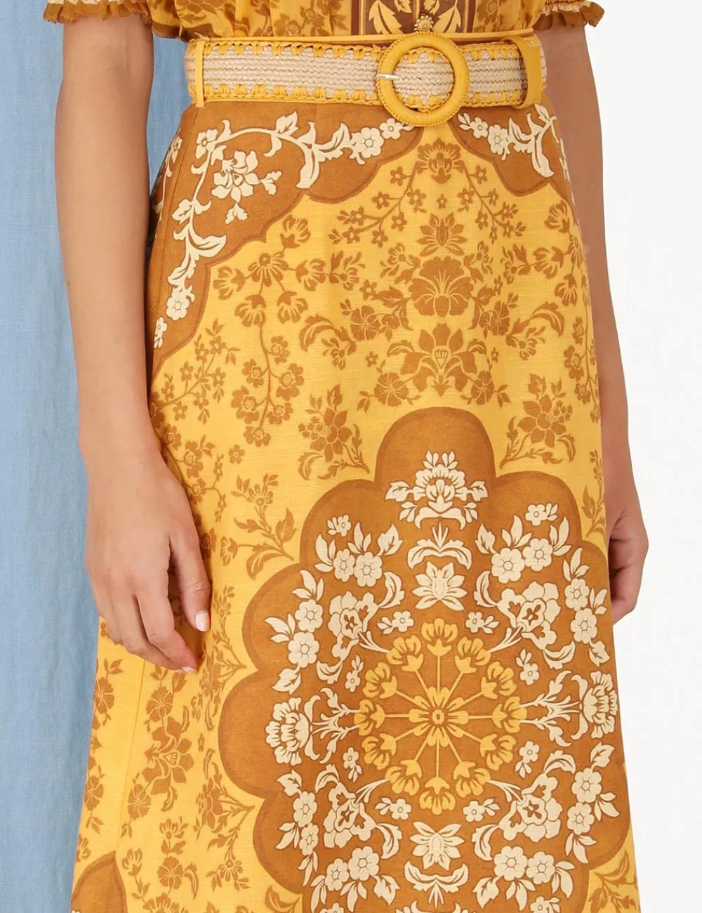 ZIMMERMANN Raie Column Skirt-Women Skirts