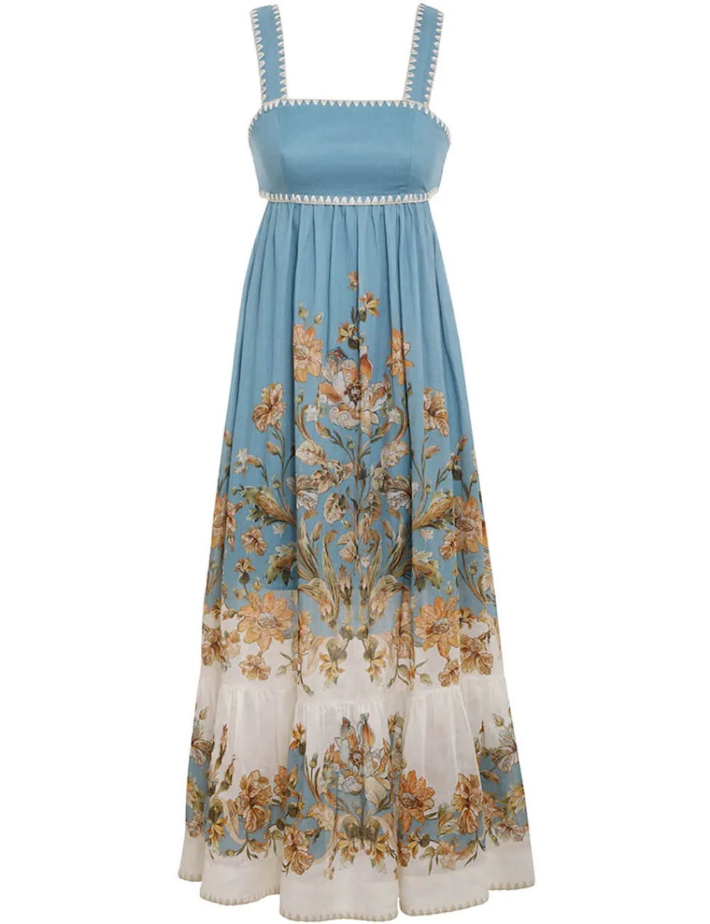 ZIMMERMANN Chintz Tiered Midi Dress-Women Clothing
