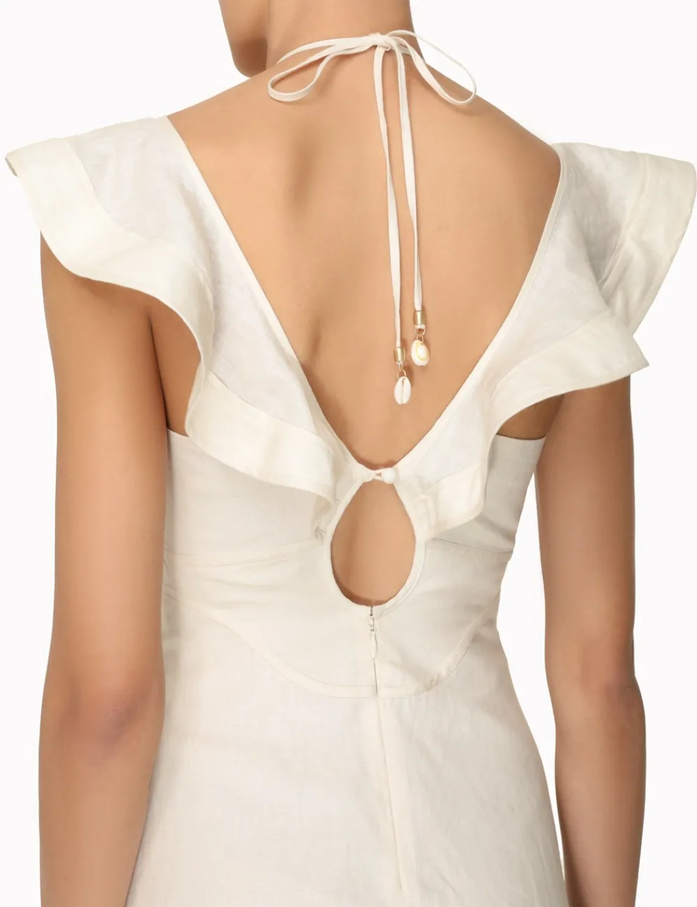 ZIMMERMANN Halcyon Flutter Midi Dress-Women Clothing