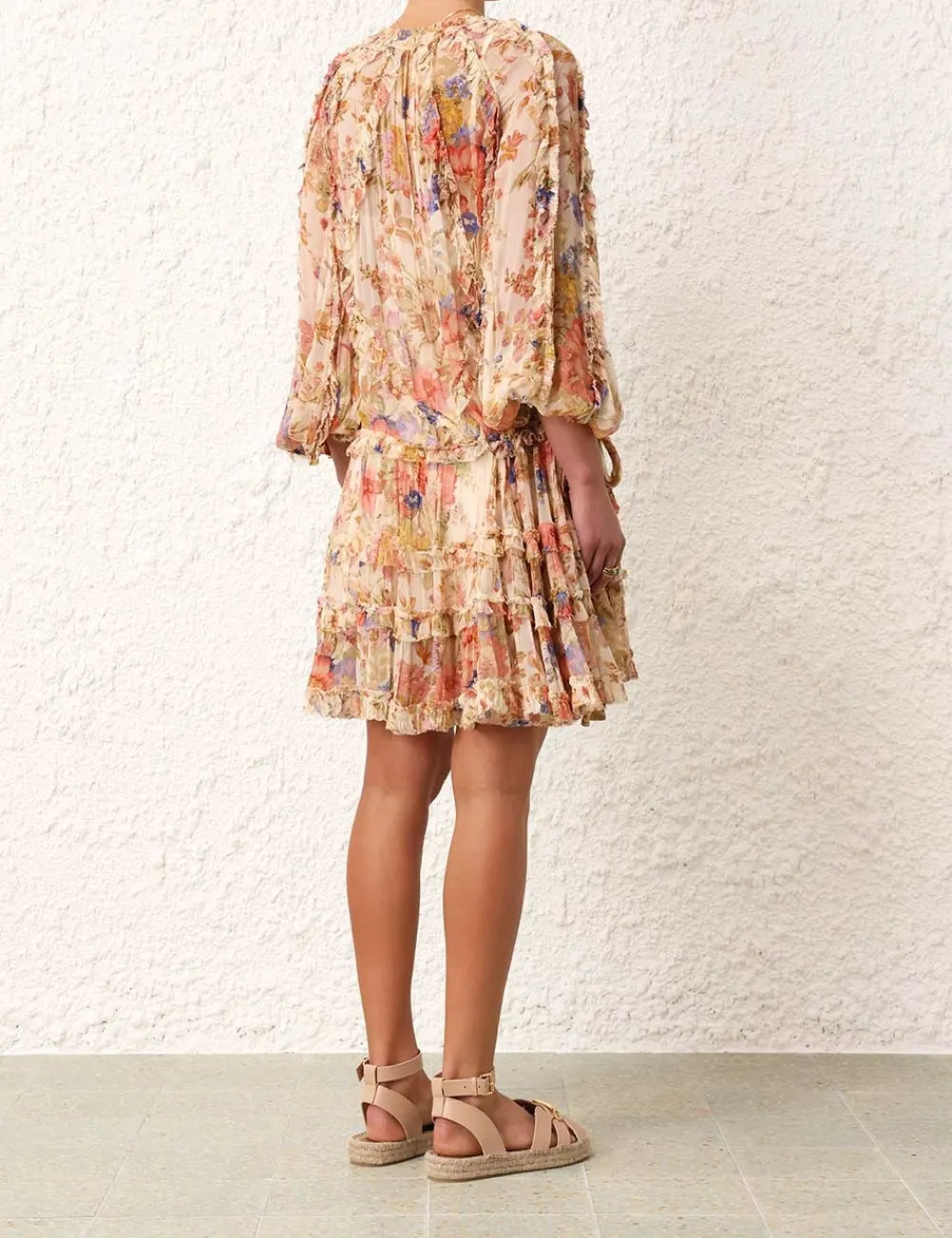 ZIMMERMANN August Billow Frill Mini Dress-Women Dresses & Coverups