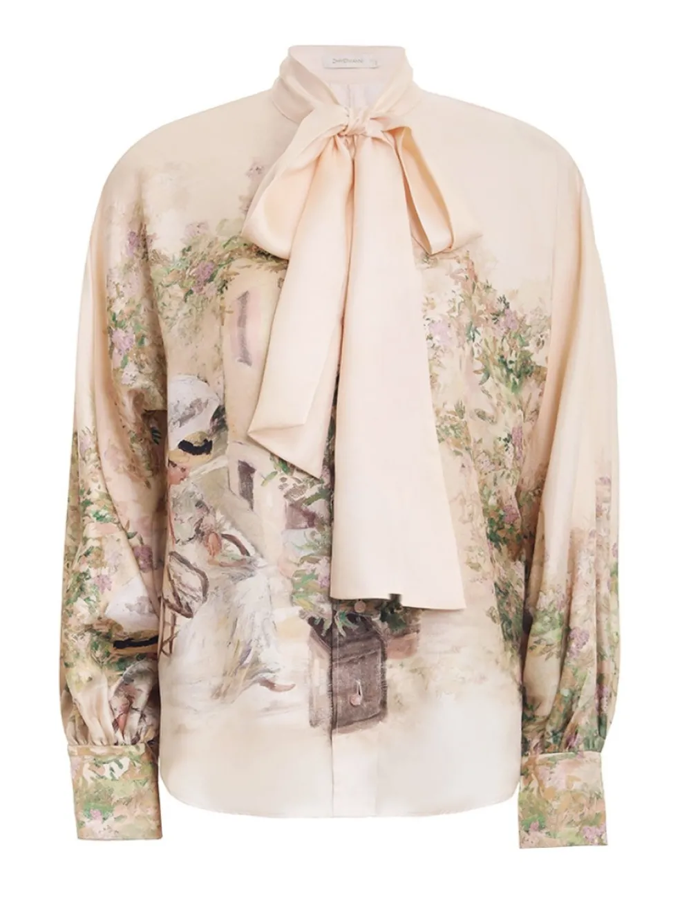 ZIMMERMANN Lyrical Neck Tie Blouse-Women Luminosity