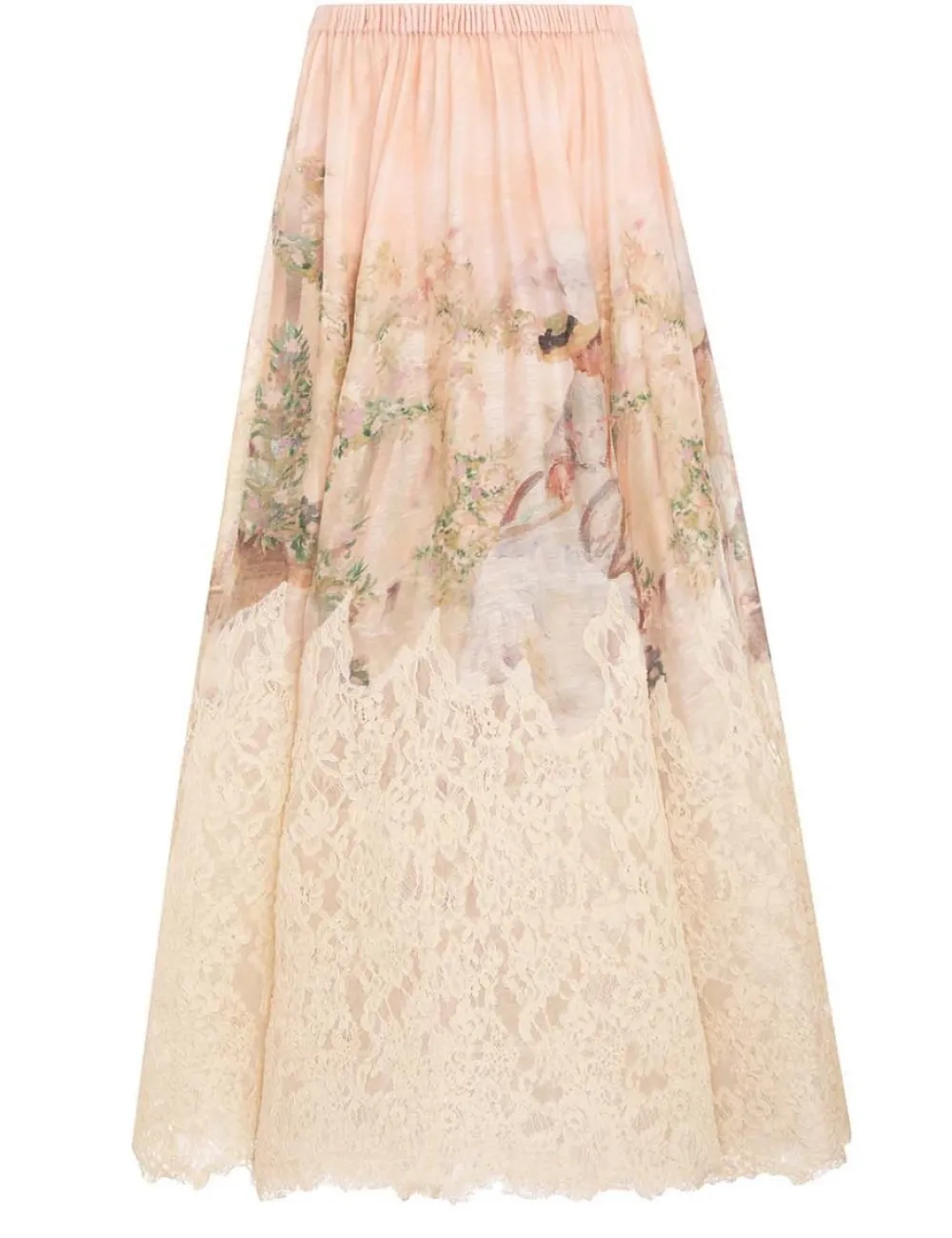 ZIMMERMANN Lyrical Lace Midi Skirt-Women Clothing