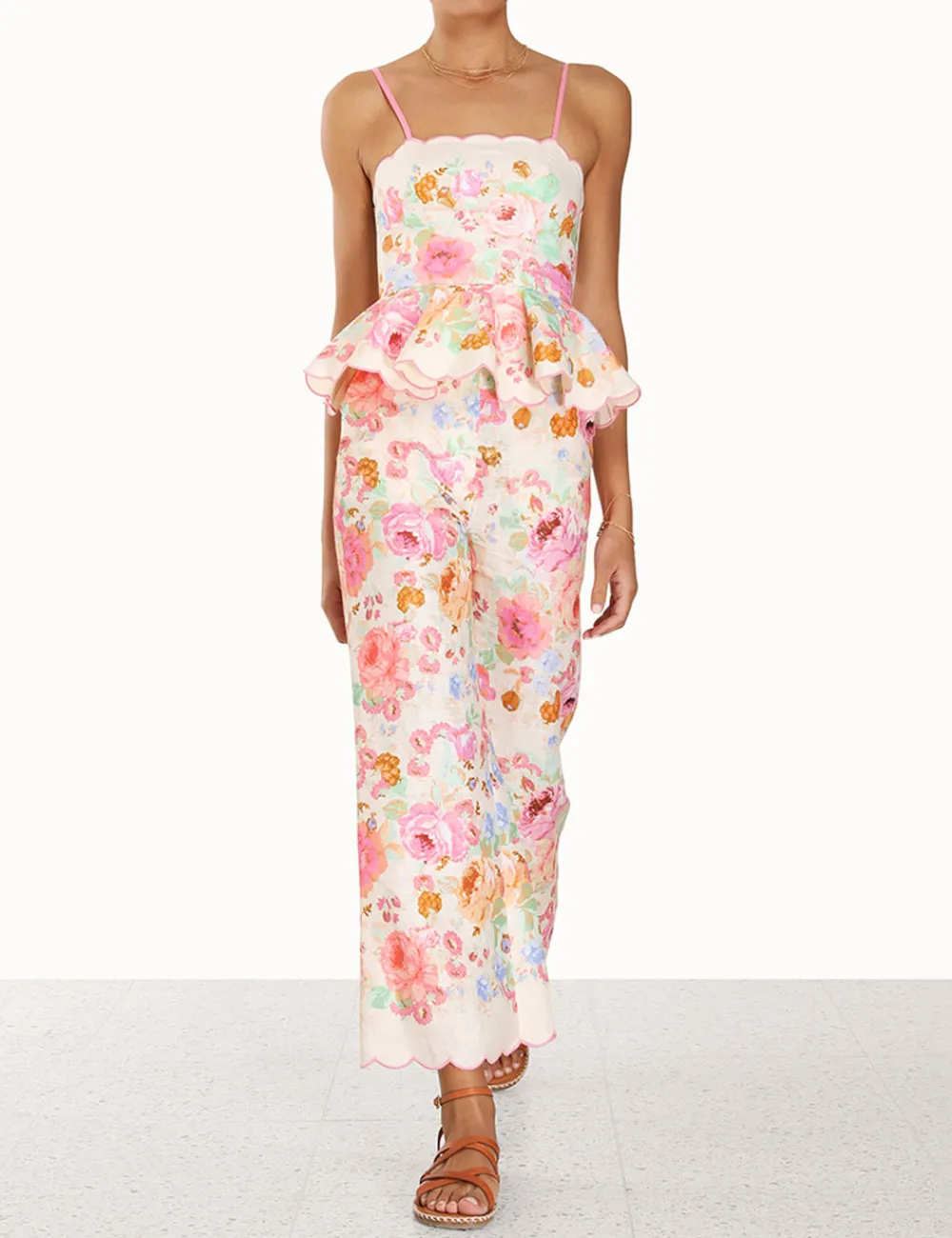 ZIMMERMANN Raie Crop Flare Pant-Women Shorts & Pants