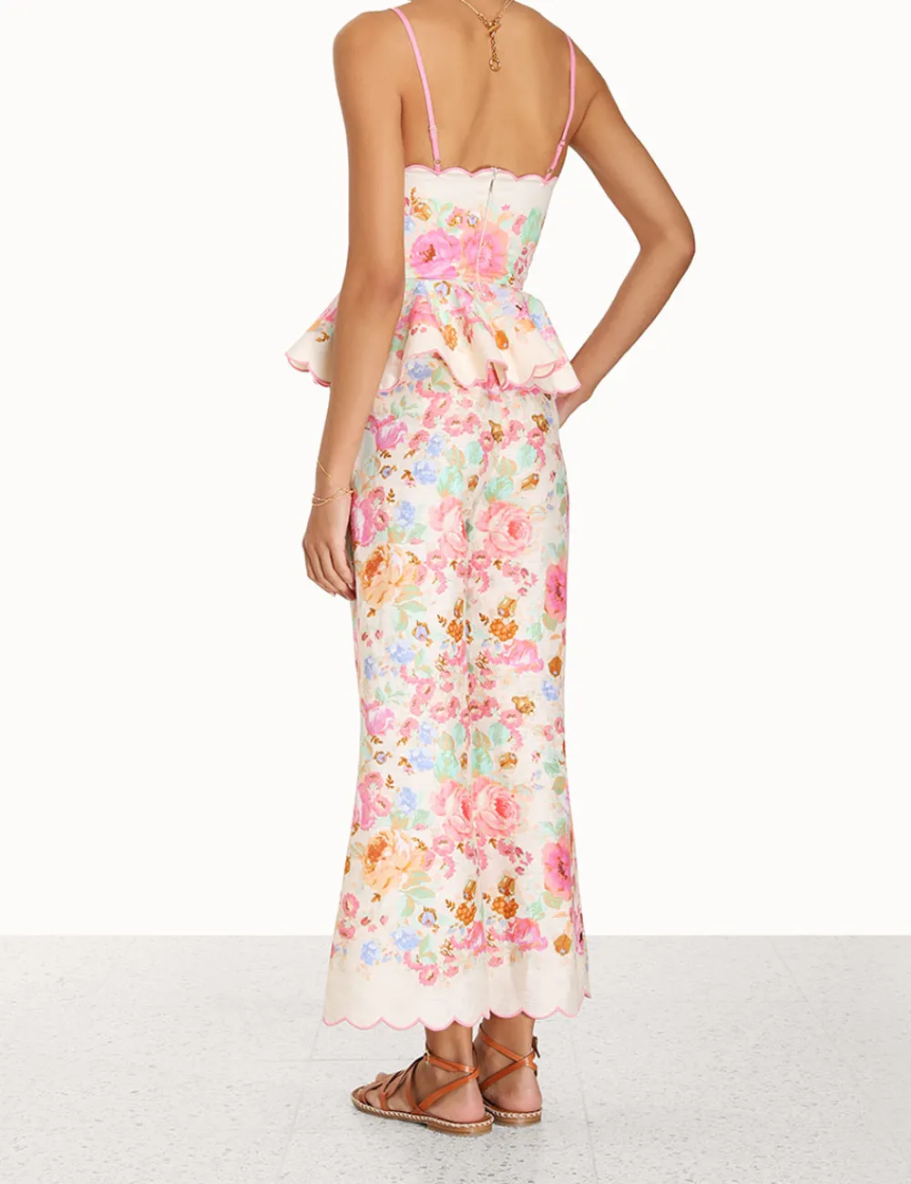 ZIMMERMANN Raie Crop Flare Pant-Women Shorts & Pants