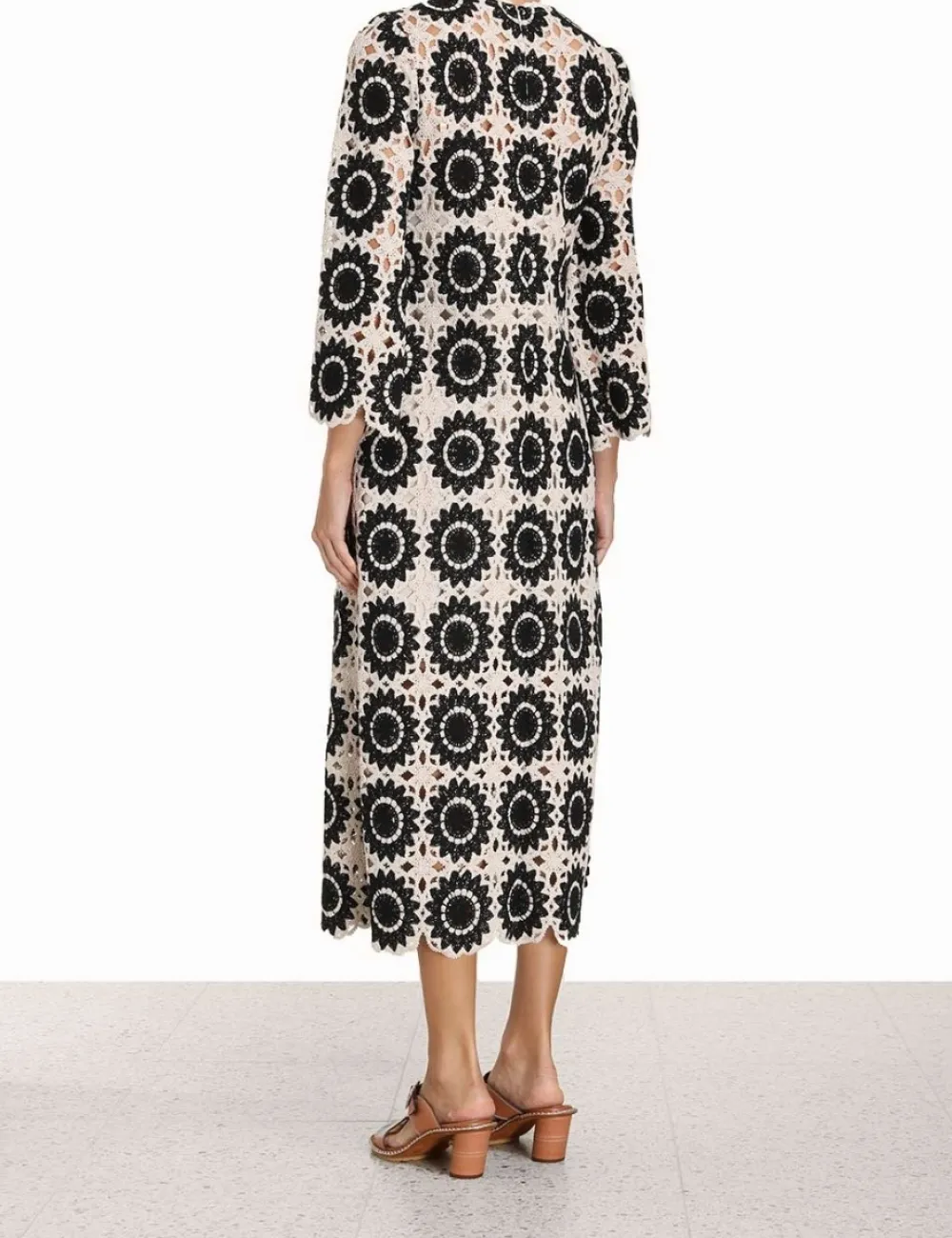 ZIMMERMANN Ginger Lace Midi Dress-Women Clothing