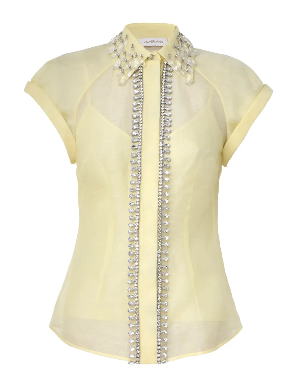 ZIMMERMANN Matchmaker Diamante Blouse-Women Tops