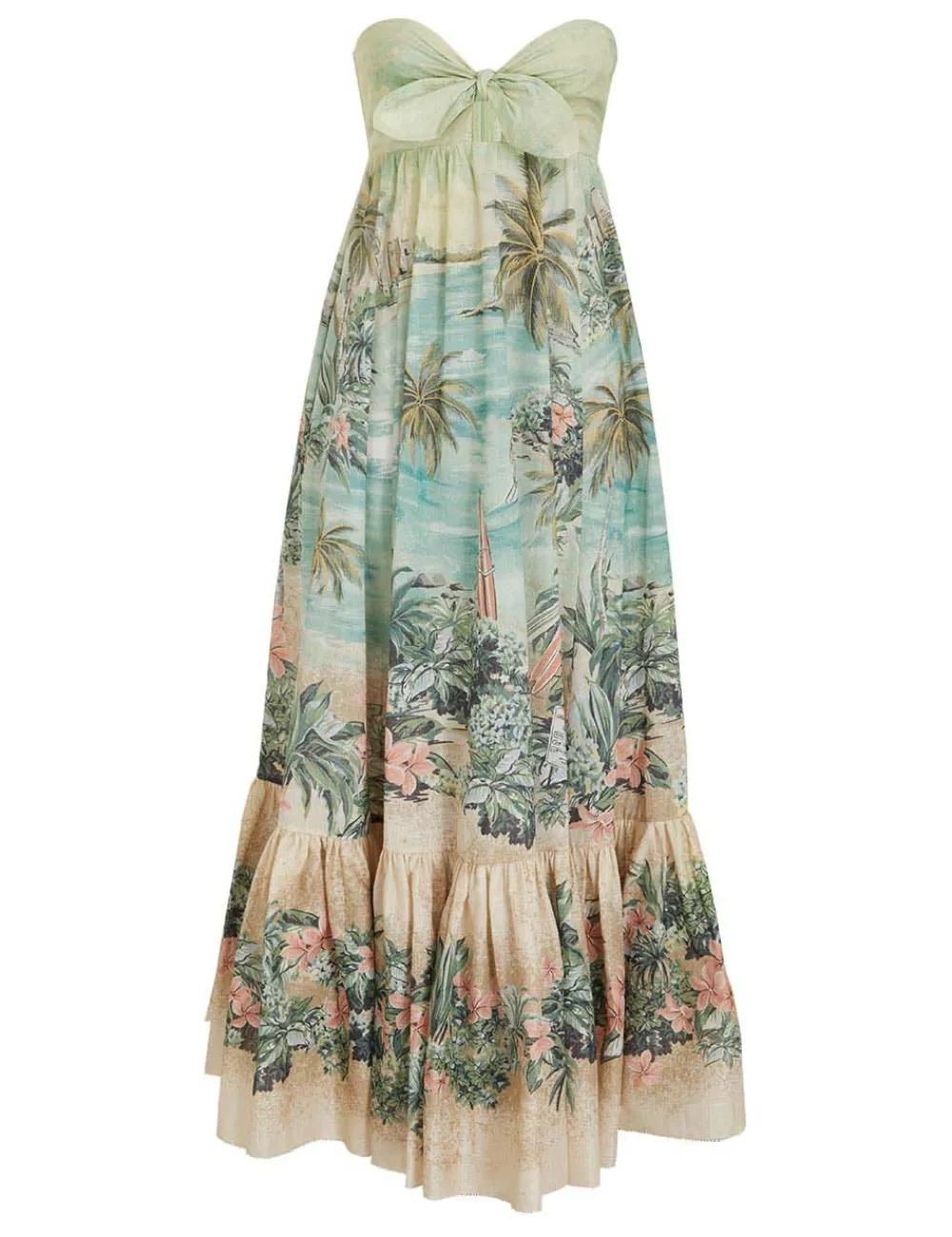 ZIMMERMANN Vacay Strapless Tie Dress-Women Dresses & Coverups