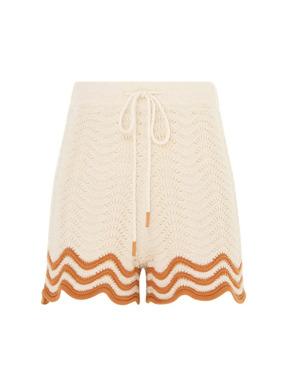 ZIMMERMANN Junie Textured Knit Shorts-Women Clothing