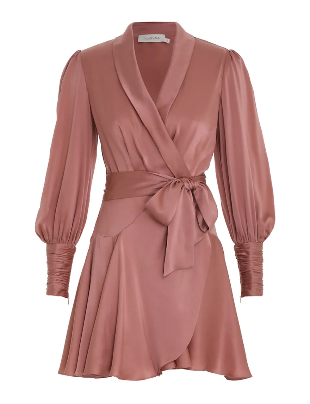 ZIMMERMANN Silk Wrap Mini Dress-Women Dresses
