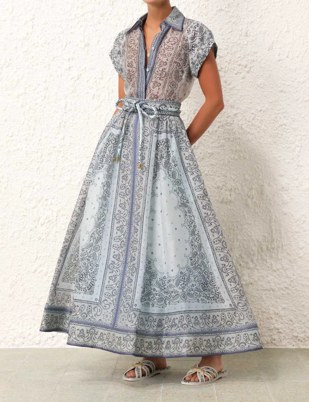 ZIMMERMANN Matchmaker Gathered Midi Skirt-Women Skirts