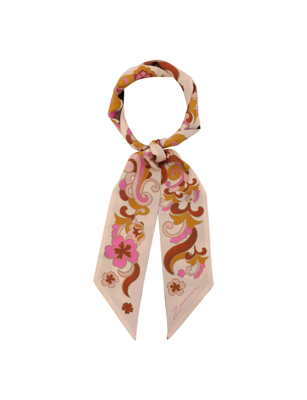 ZIMMERMANN Printed Silk Ribbon Scarf-Women Scarves