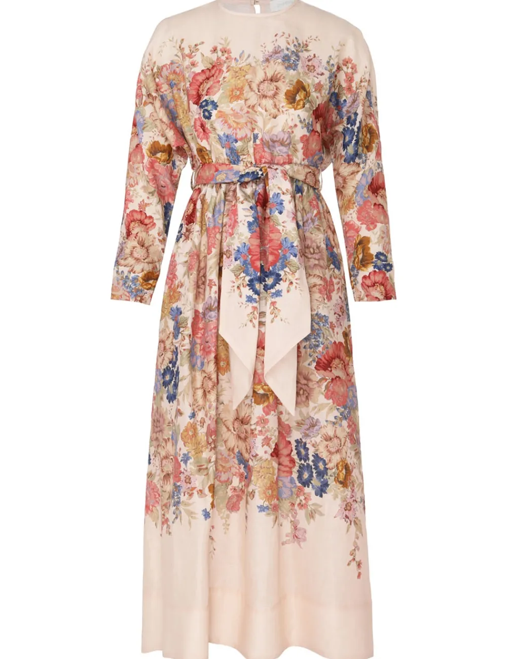 ZIMMERMANN August Tie Waist Midi Dress-Women Dresses & Coverups