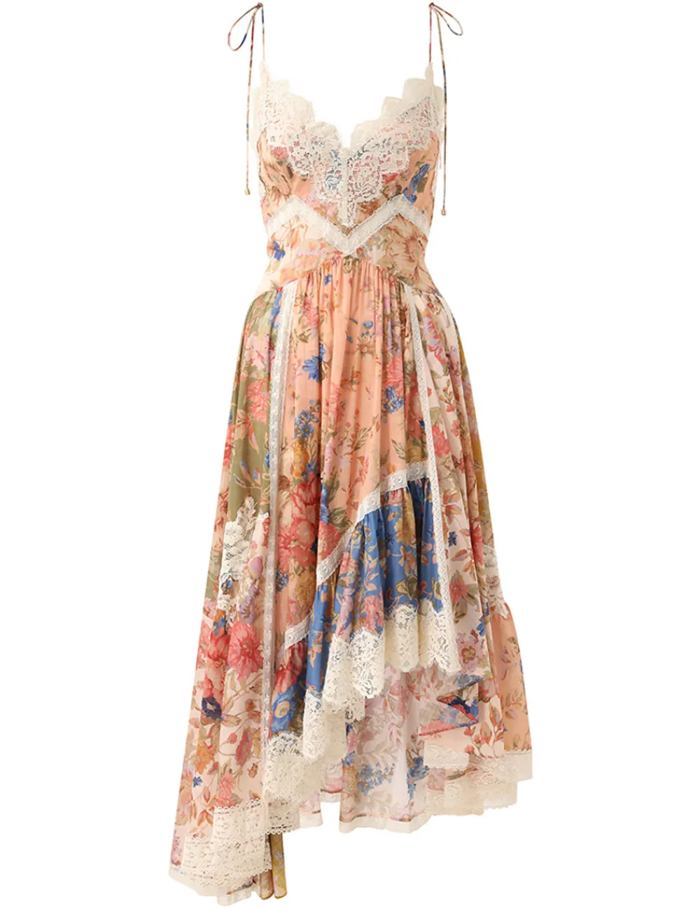 ZIMMERMANN August Asymmetric Slip Dress-Women Dresses & Coverups