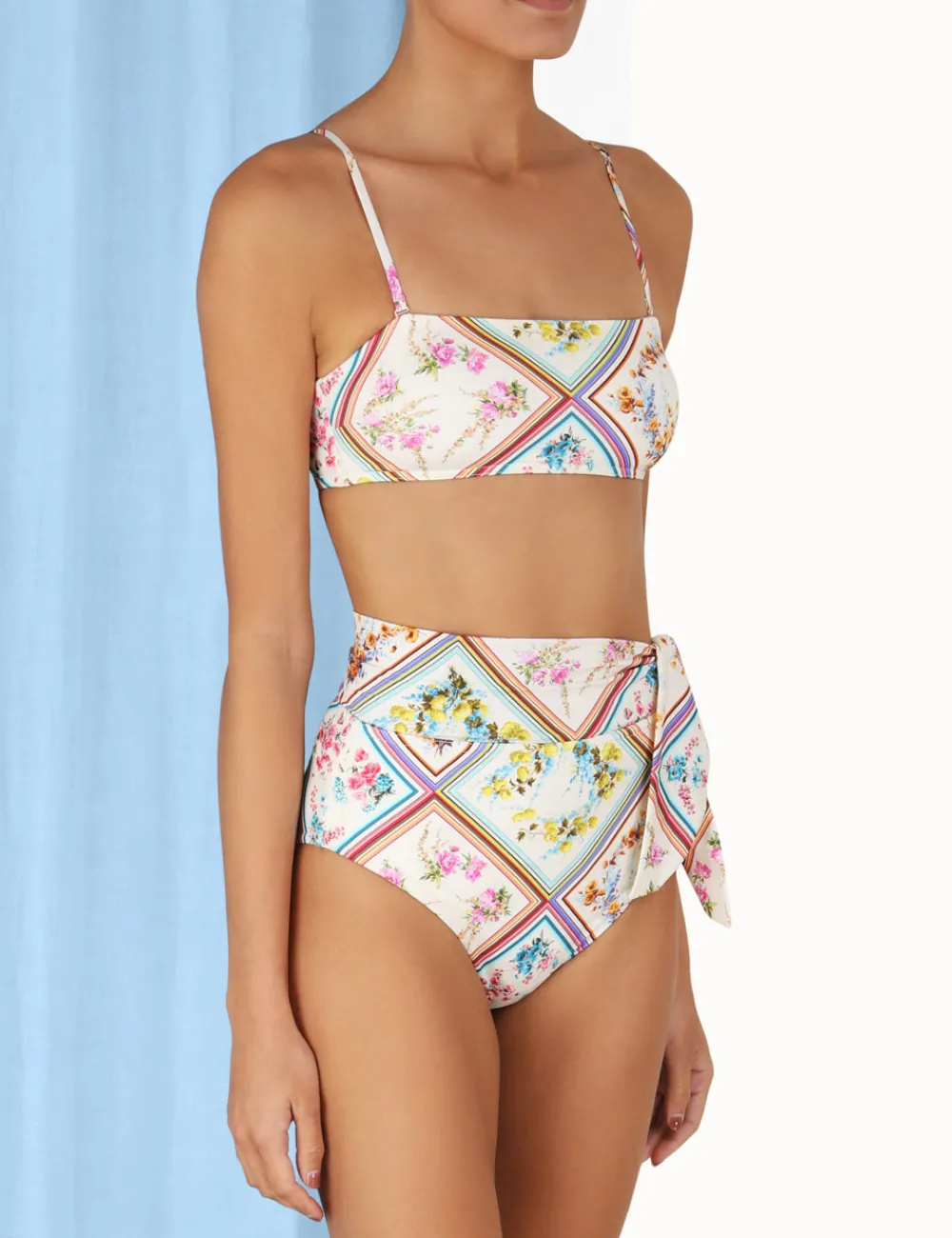 ZIMMERMANN Halcyon Tie Bandeau Bikini-Women Bikinis