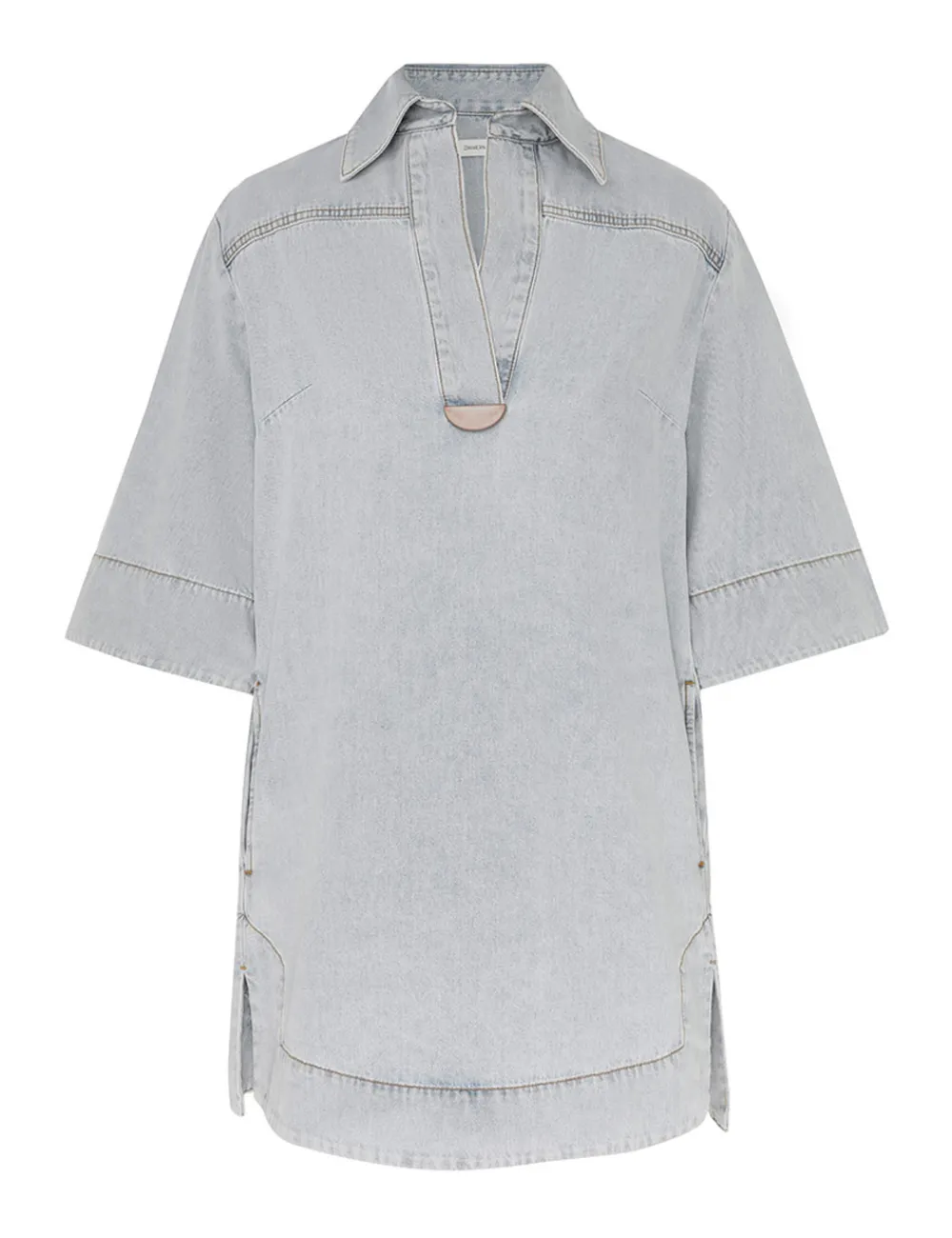 ZIMMERMANN August Denim Tunic Dress-Women Dresses & Coverups
