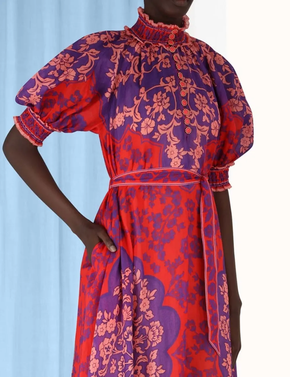 ZIMMERMANN Raie Swing Maxi Dress-Women Clothing