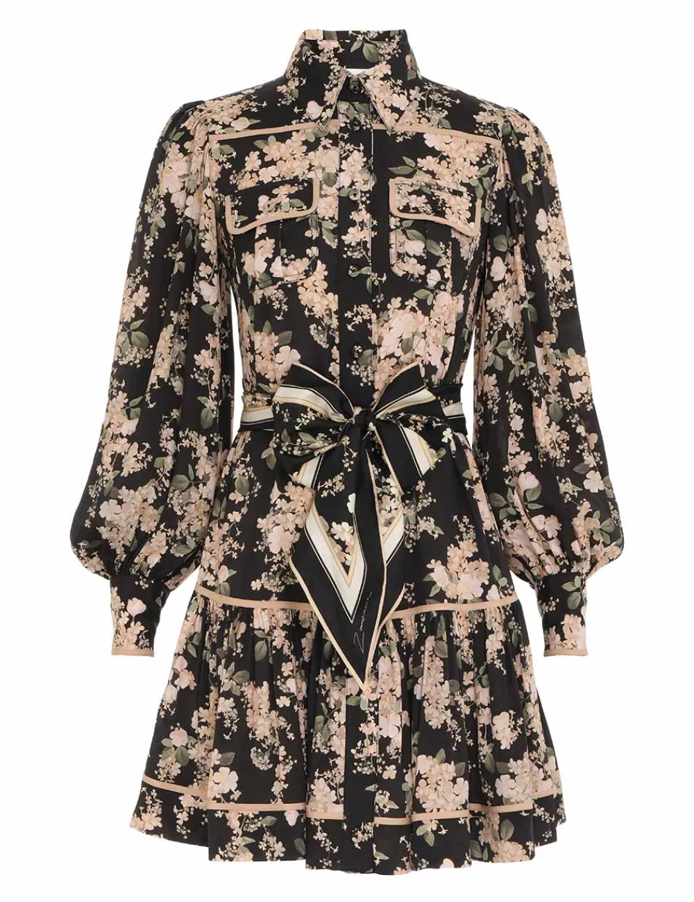 ZIMMERMANN Shirt Mini Dress-Women Clothing