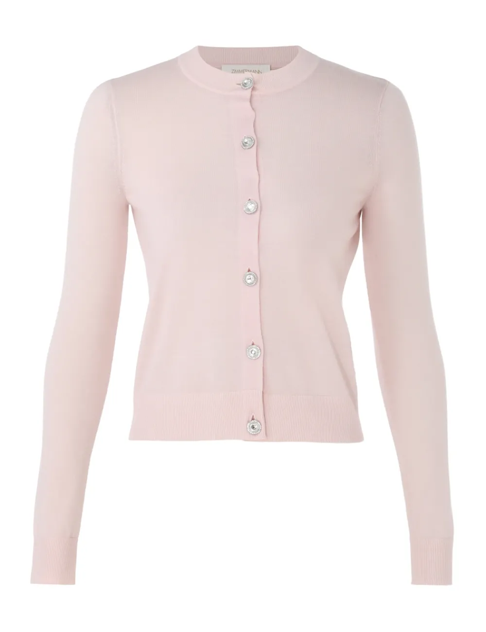 ZIMMERMANN Matchmaker Crew Neck Cardigan-Women Clothing