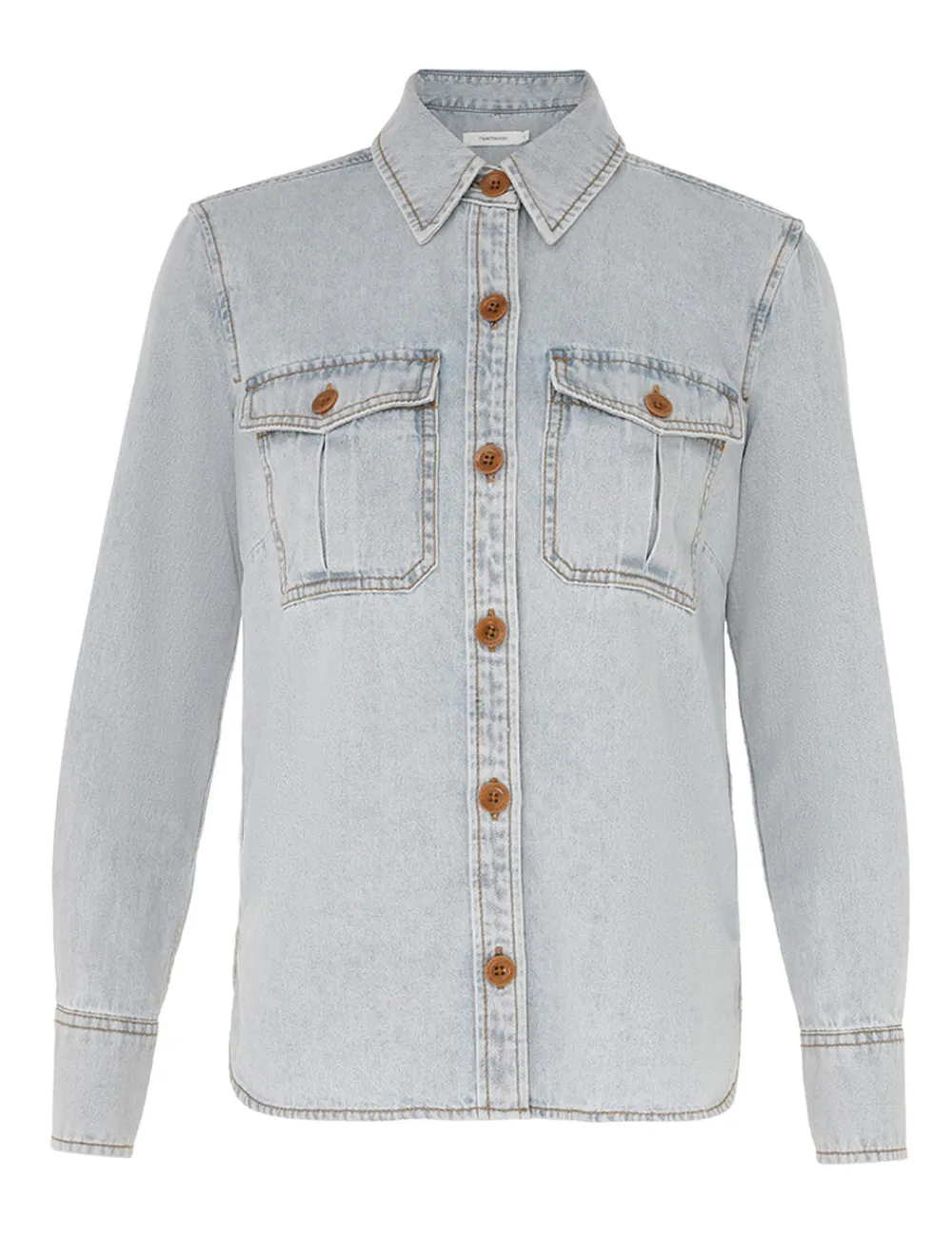 ZIMMERMANN August Denim Body Shirt-Women Clothing