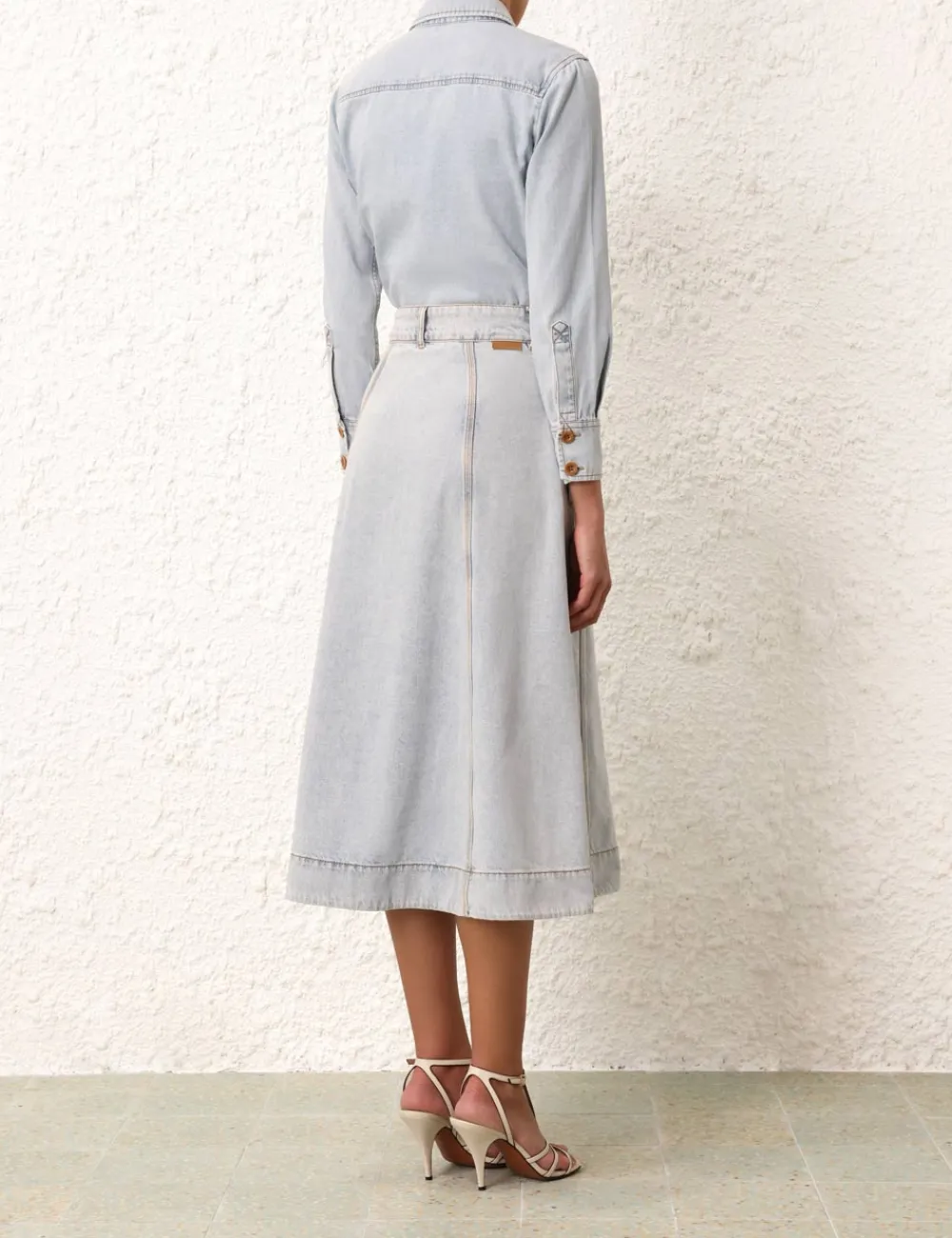 ZIMMERMANN August Denim Body Shirt-Women Clothing