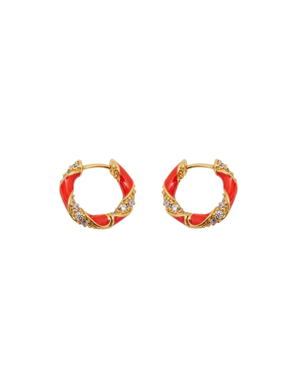 ZIMMERMANN Candy Stripe Pave Hoops-Women Jewellery