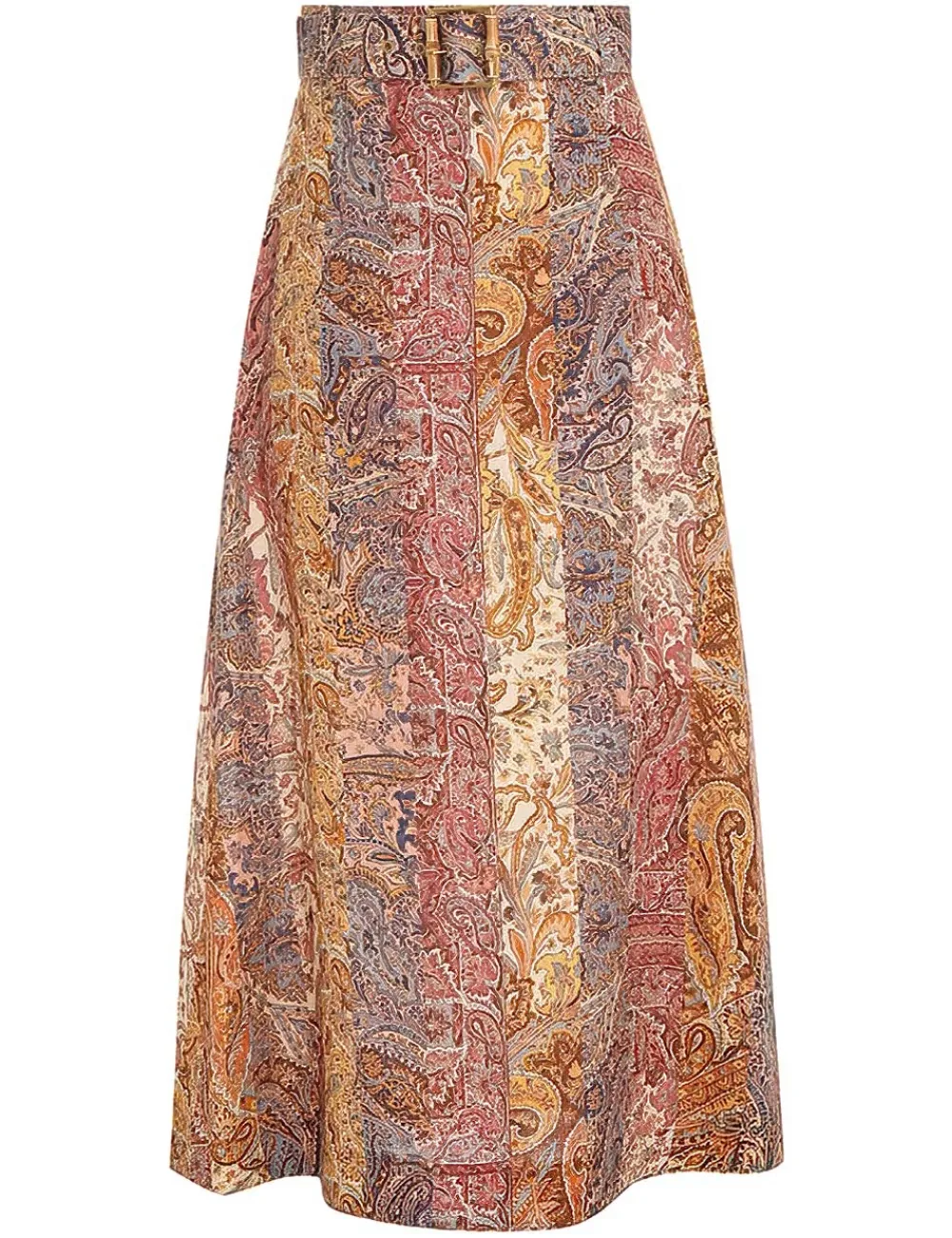 ZIMMERMANN Luminosity A-Line Midi Skirt-Women Clothing