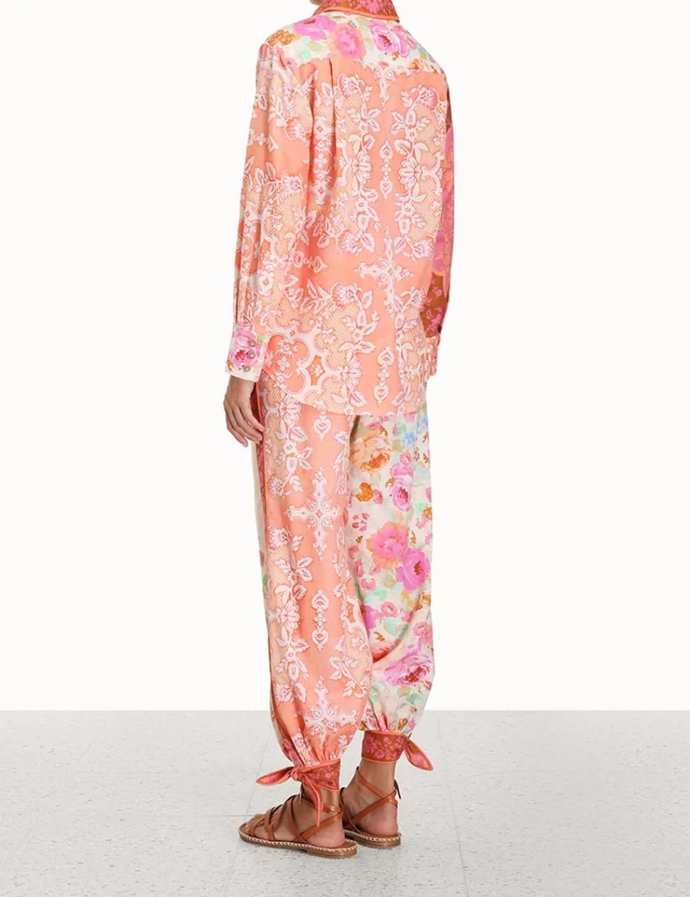 ZIMMERMANN Raie Spliced Body Shirt-Women Clothing