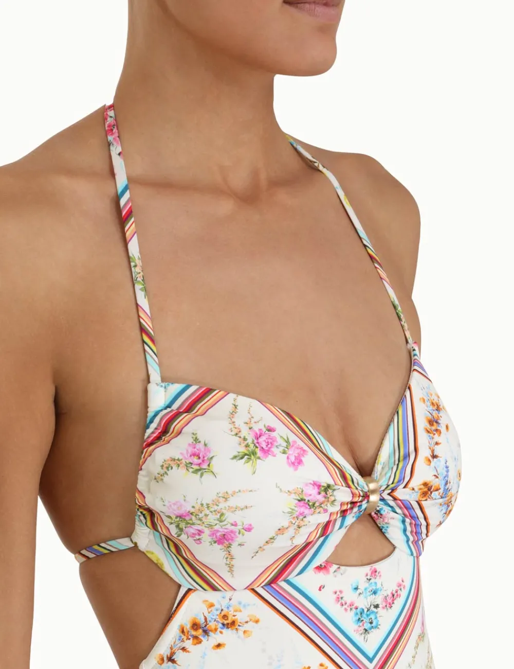 ZIMMERMANN Halcyon Halter Neck 1Pc-Women One Pieces