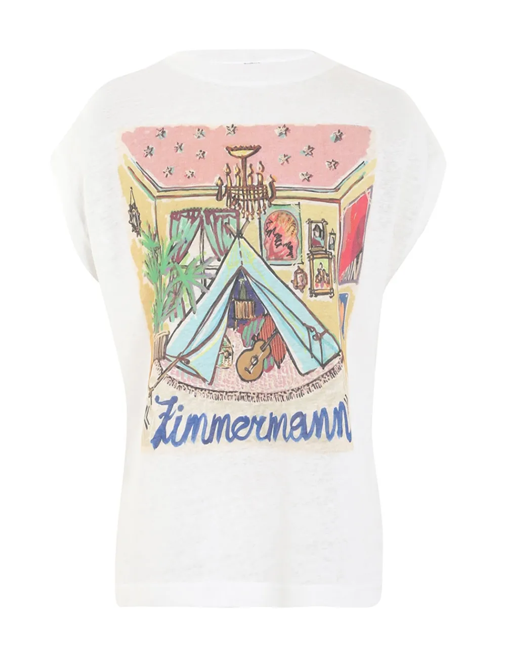 ZIMMERMANN Ginger Sleeveless Tee-Women Tops