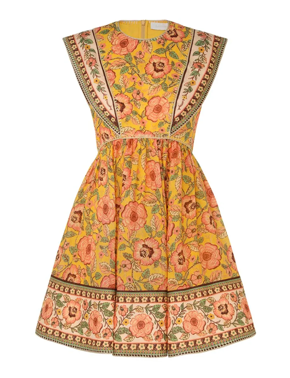 ZIMMERMANN Junie Spliced Mini Dress-Women Clothing