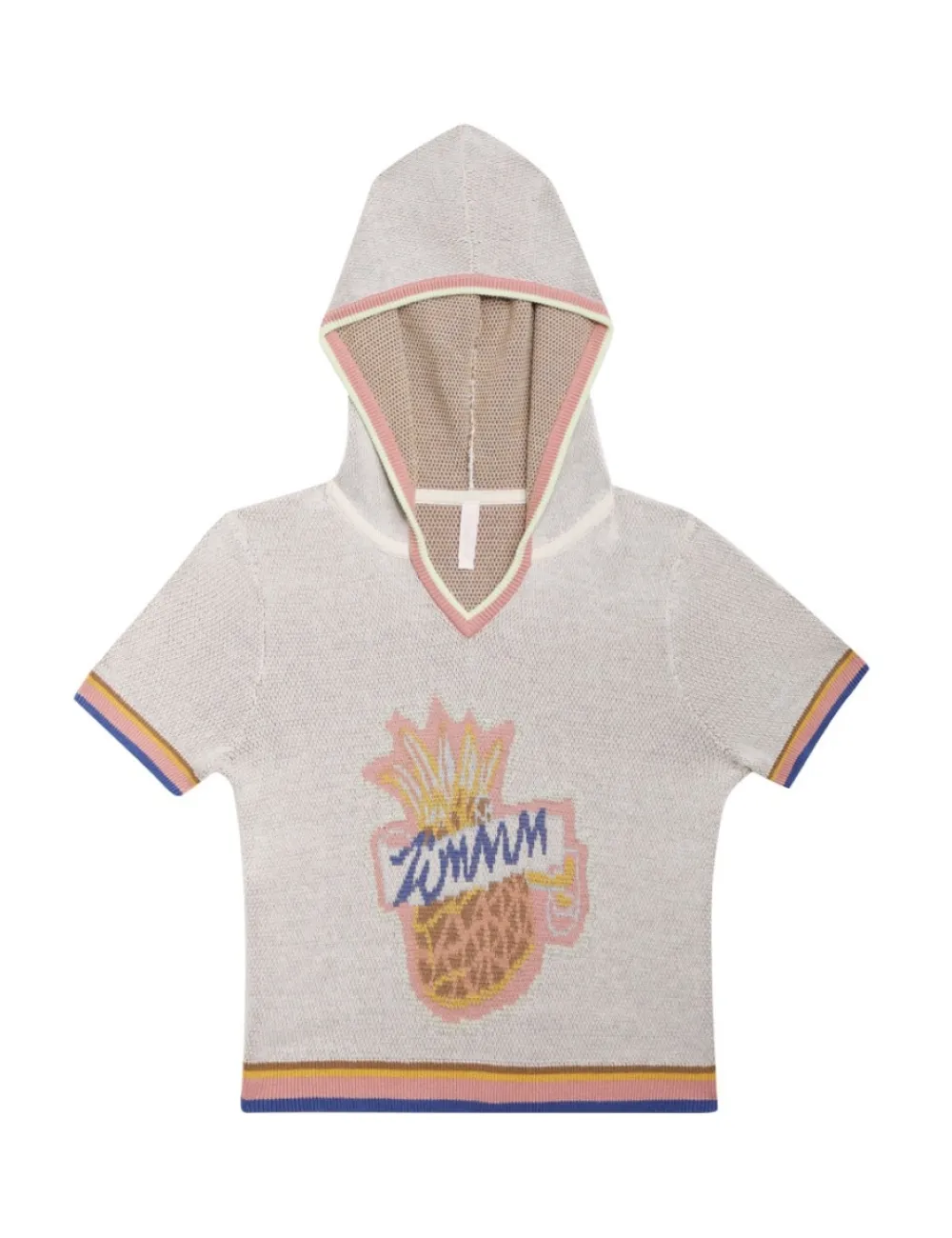 ZIMMERMANN Raie Jacquard Pineapple Hoodie-Women Clothing