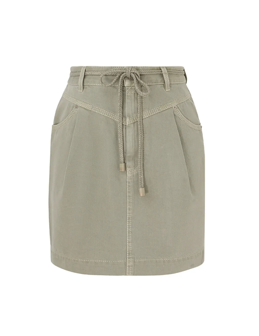 ZIMMERMANN August Denim Utility Skirt-Women Clothing