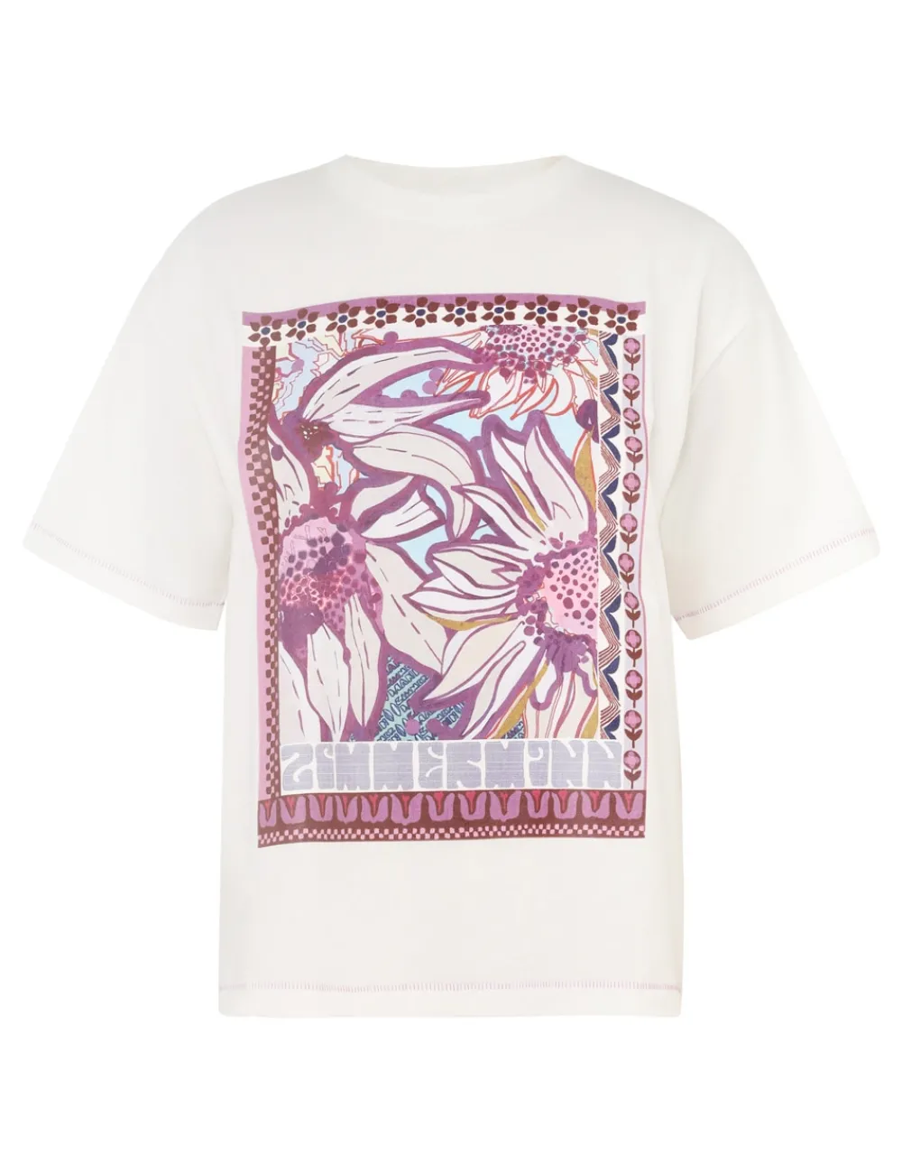 ZIMMERMANN Acadian Printed Relaxed Tee-Women Tops