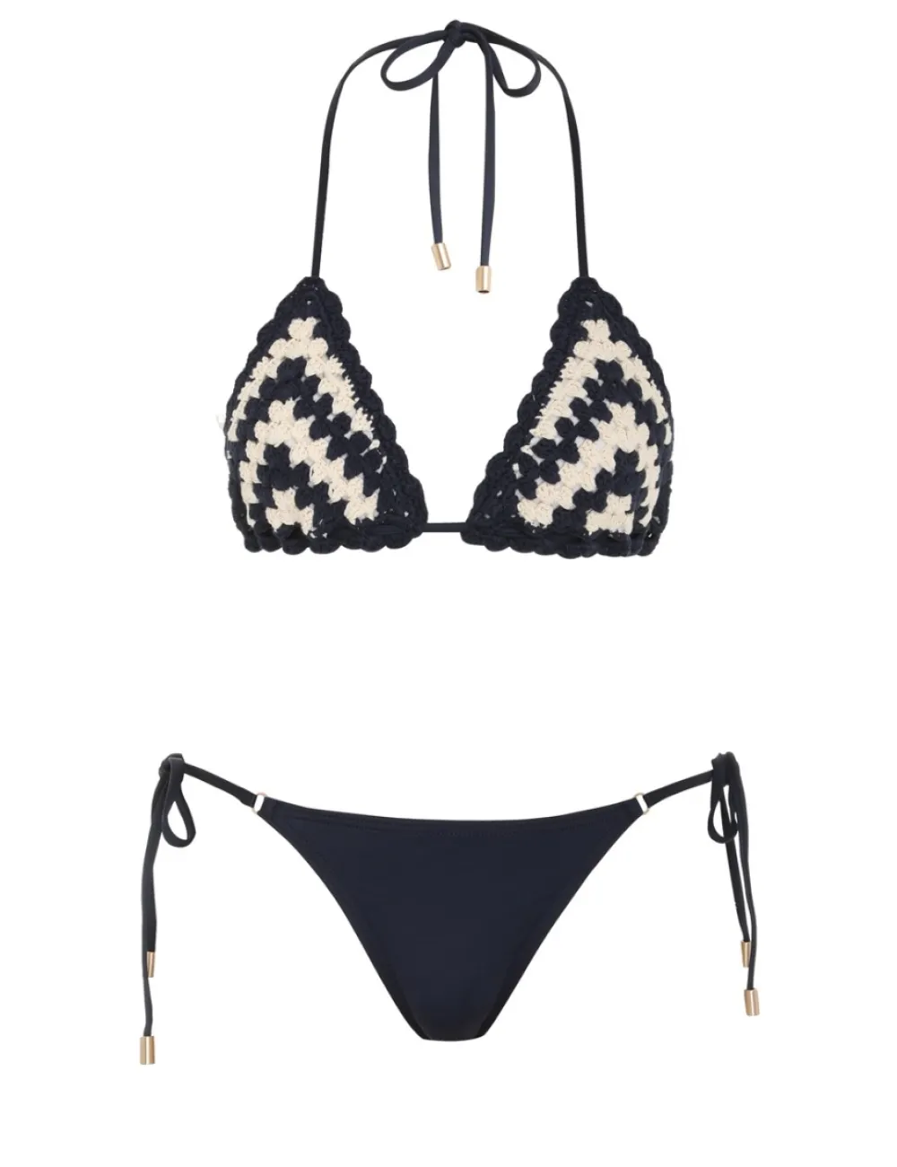 ZIMMERMANN Chintz Chevron Crochet Bikini-Women Bikinis