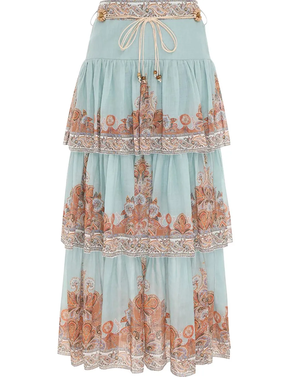 ZIMMERMANN Devi Tiered Skirt-Women Clothing
