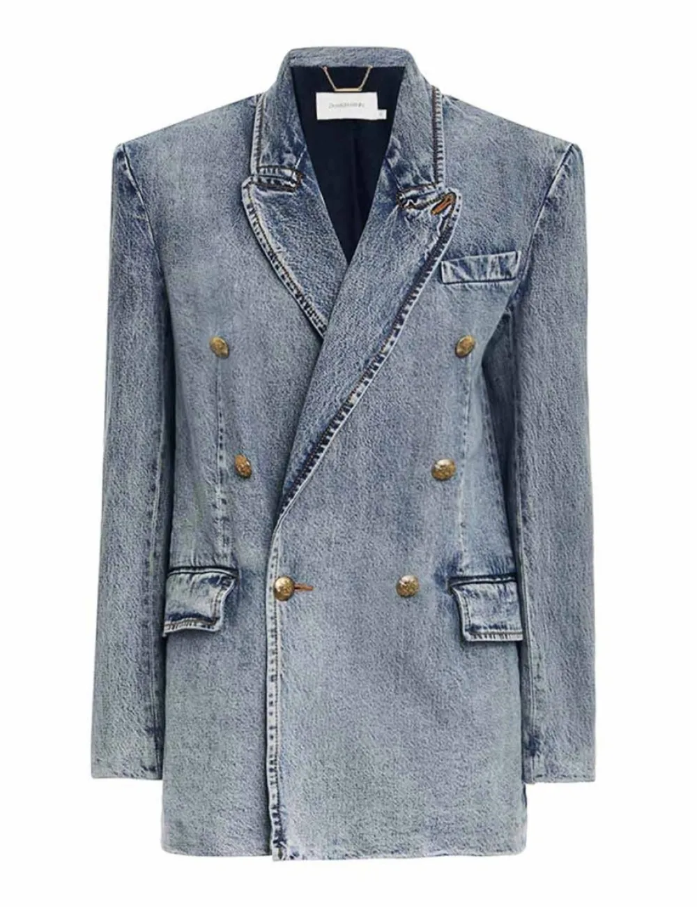 ZIMMERMANN Luminosity Denim Blazer-Women In Denim