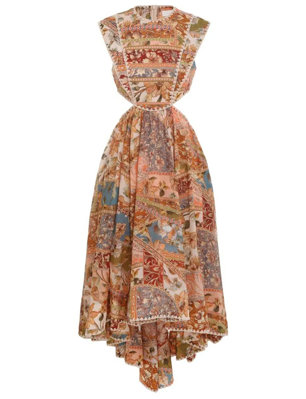 ZIMMERMANN Chintz Asymmetric Dress-Women Clothing